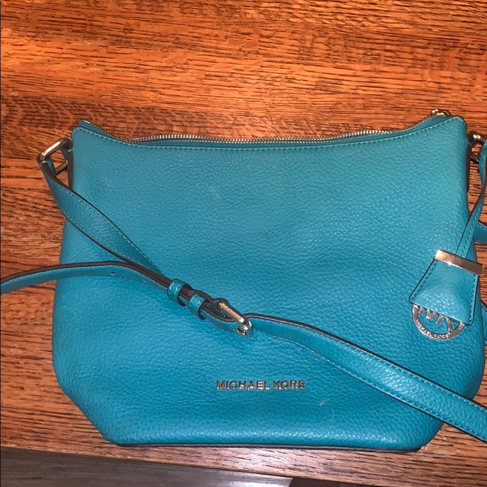 Turquoise Michael Kors Oversized Crossbody